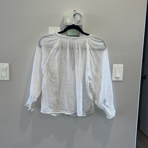 Rails Mariah Linen Button Front Top White - Picture 8 of 11